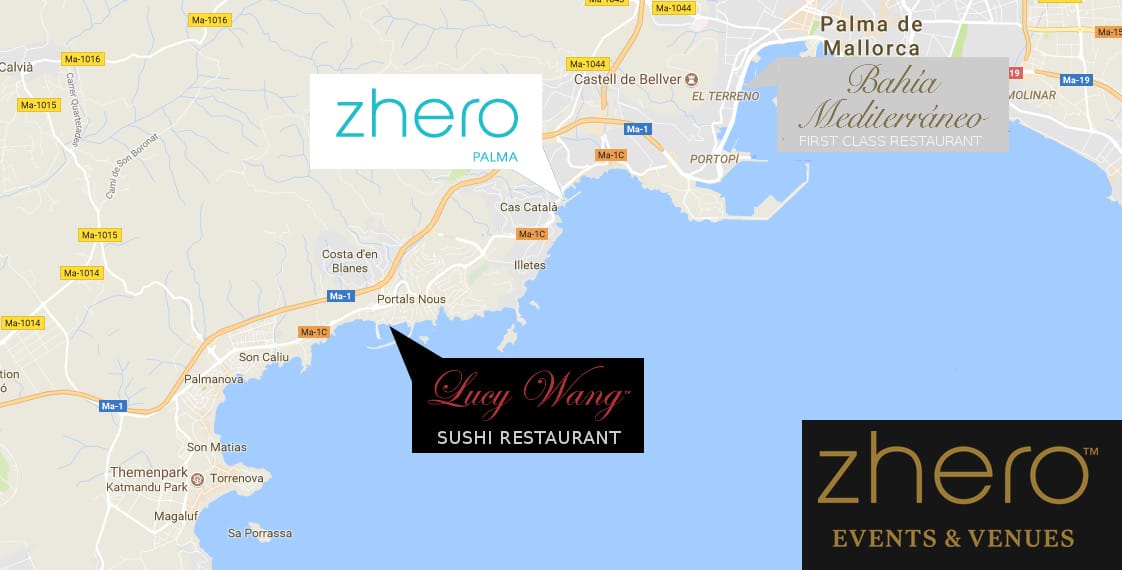 Zhero Event Locations on Majorca